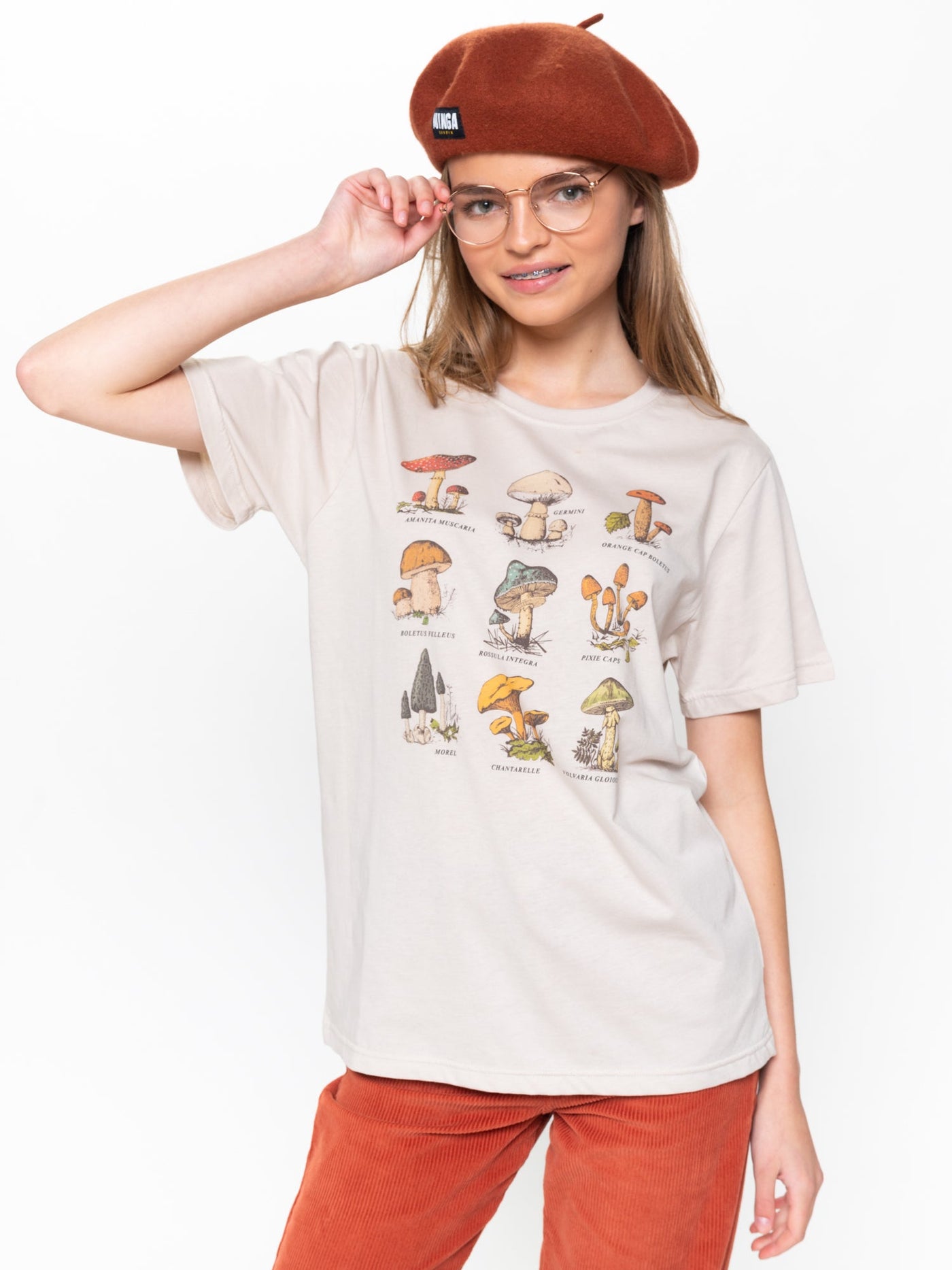 Mushroom Species T-shirt - Minga London