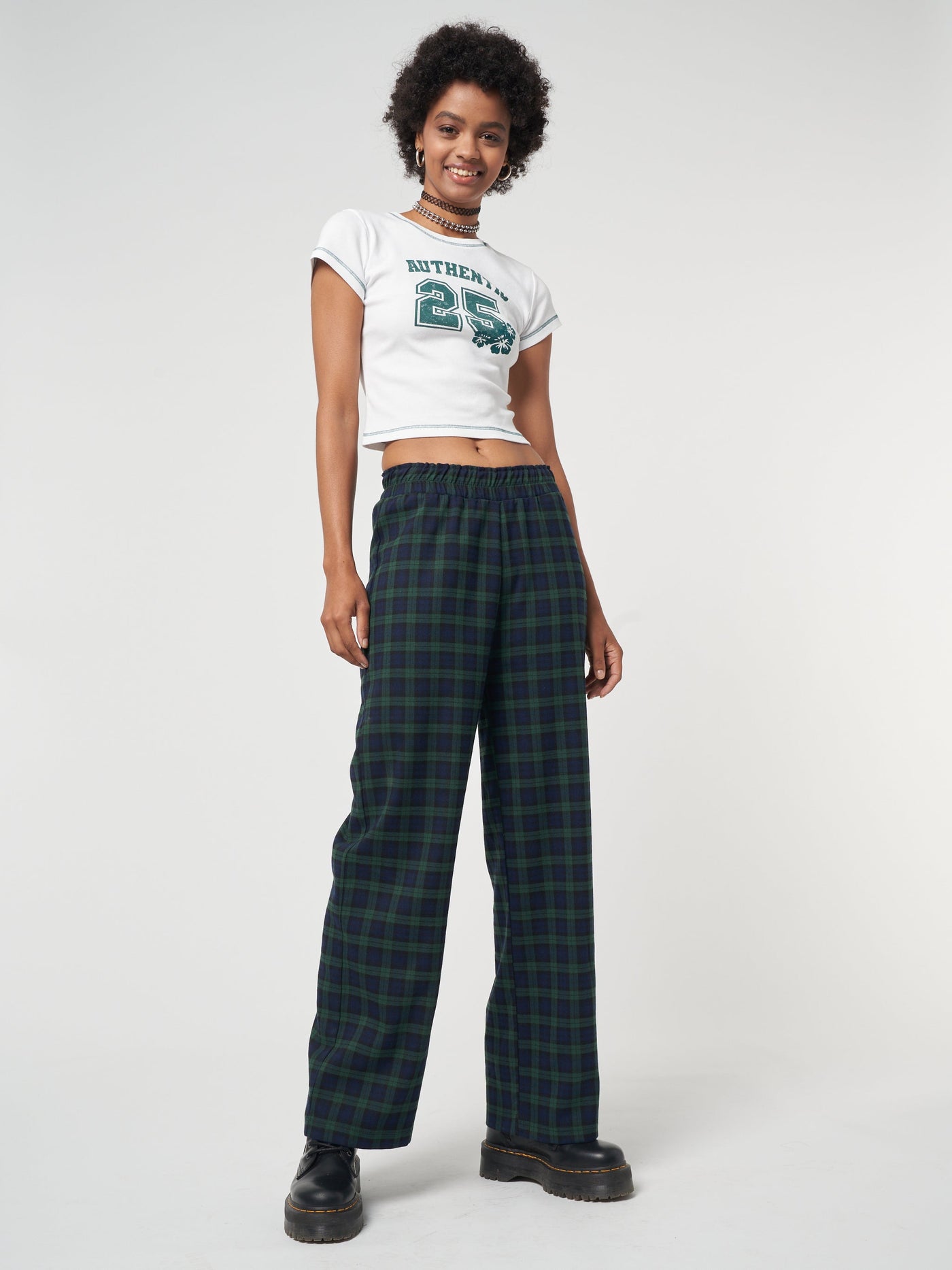 Old School Plaid Pants - Minga London