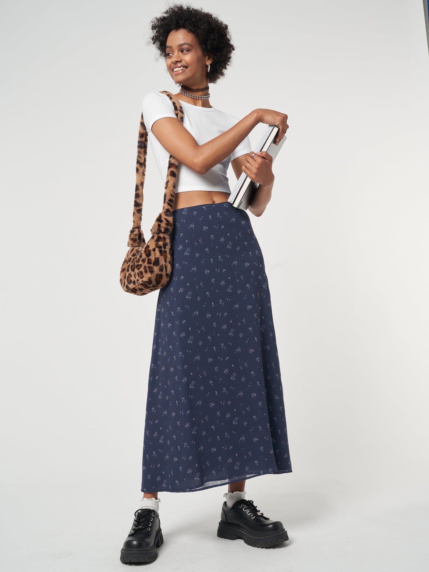 Olivia Floral Midi Skirt - Minga London