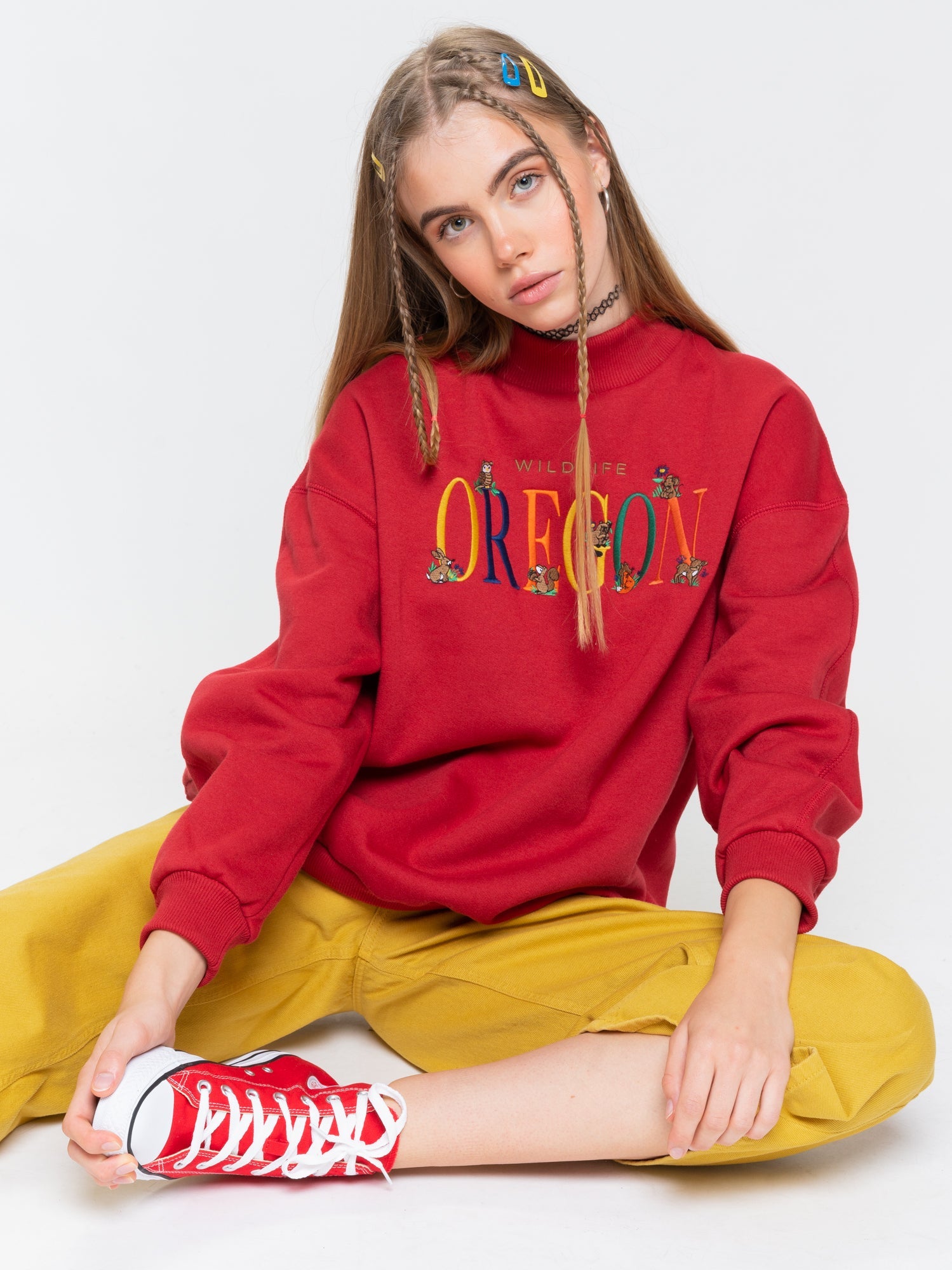 Oregon Oversized High Neck Sweater - Minga London