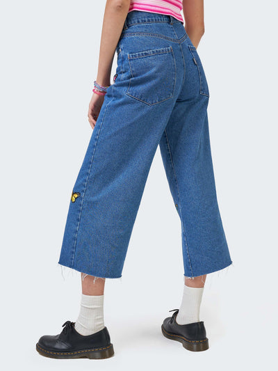 Butterfly Denim Skater Jeans - Minga London