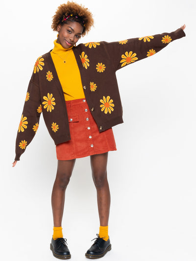 Sunflower Girl Knitted Cardigan - Minga London