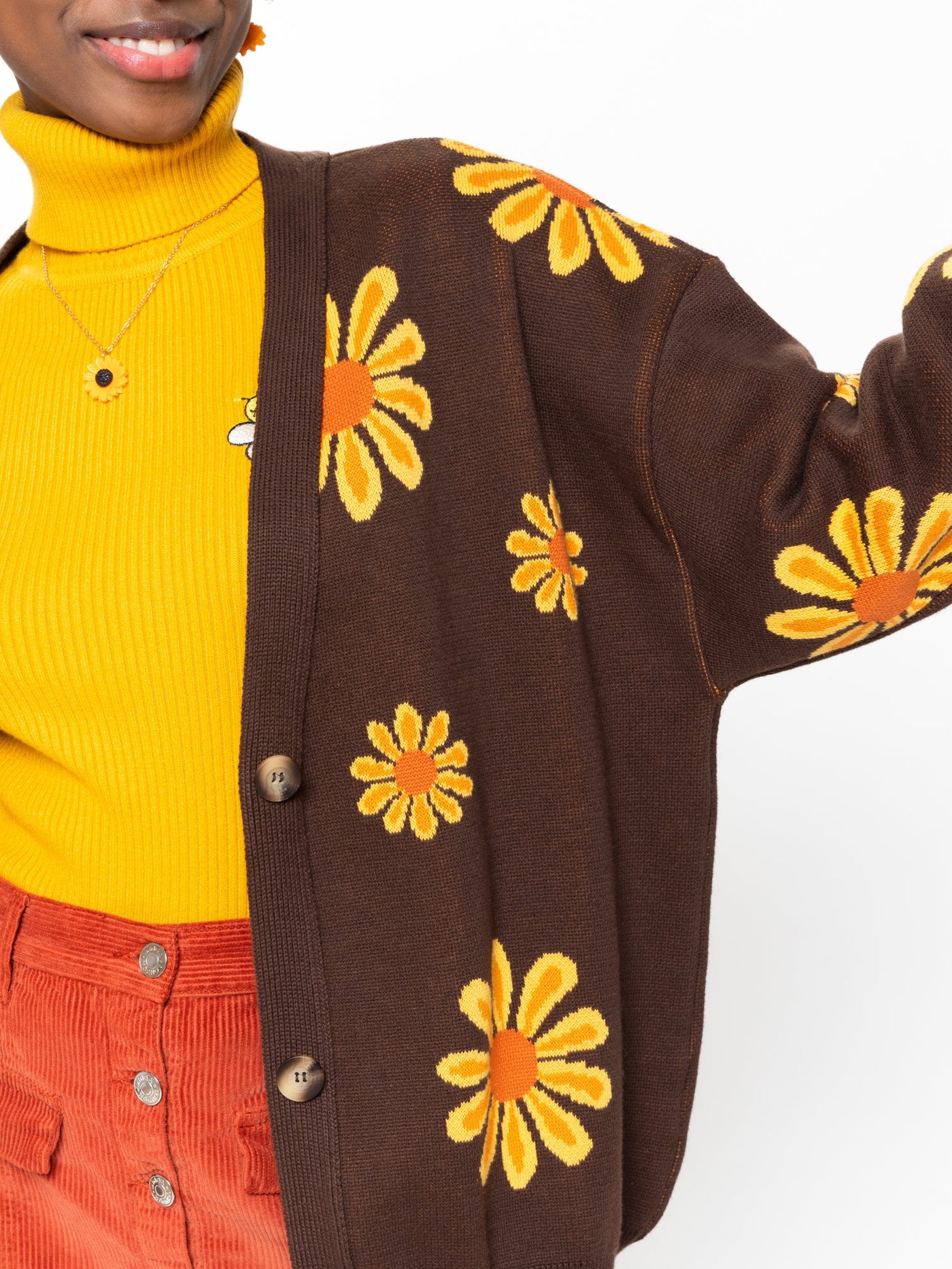 Sunflower Girl Knitted Cardigan - Minga London