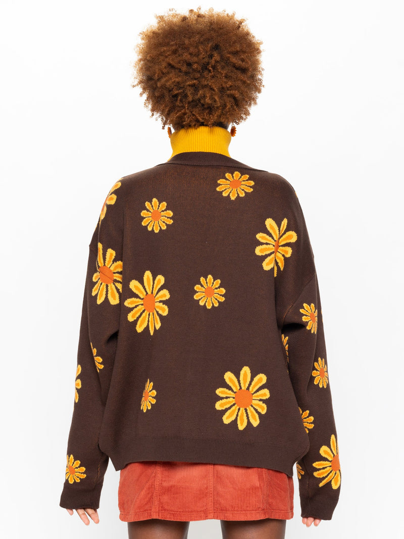 Sunflower Girl Knitted Cardigan - Minga London