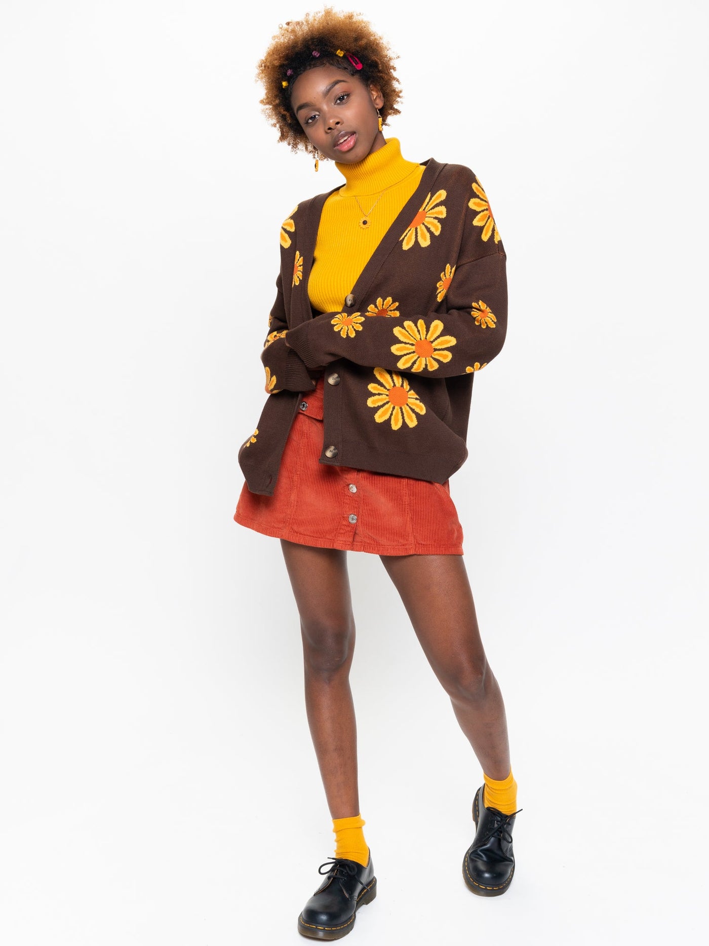 Sunflower Girl Knitted Cardigan - Minga London