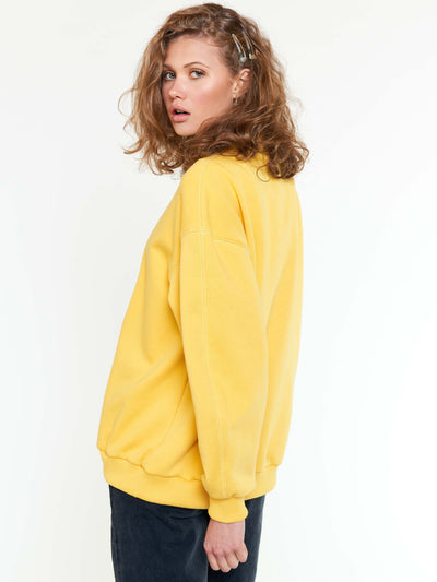 Sunflower Bouquet Oversized High Neck Sweater - Minga London