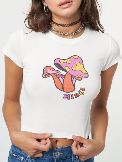 Trippy Mushroom Crop Tee - Minga London