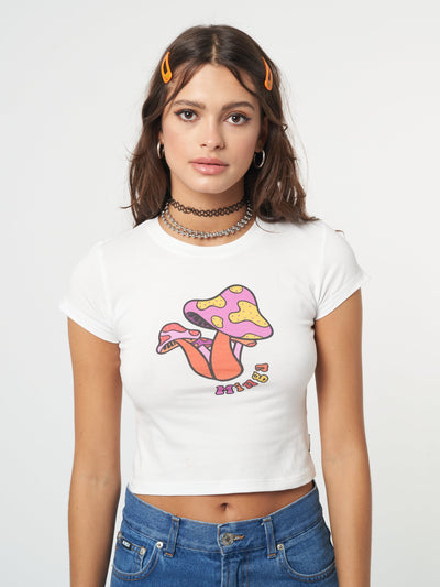 Trippy Mushroom Crop Tee - Minga London