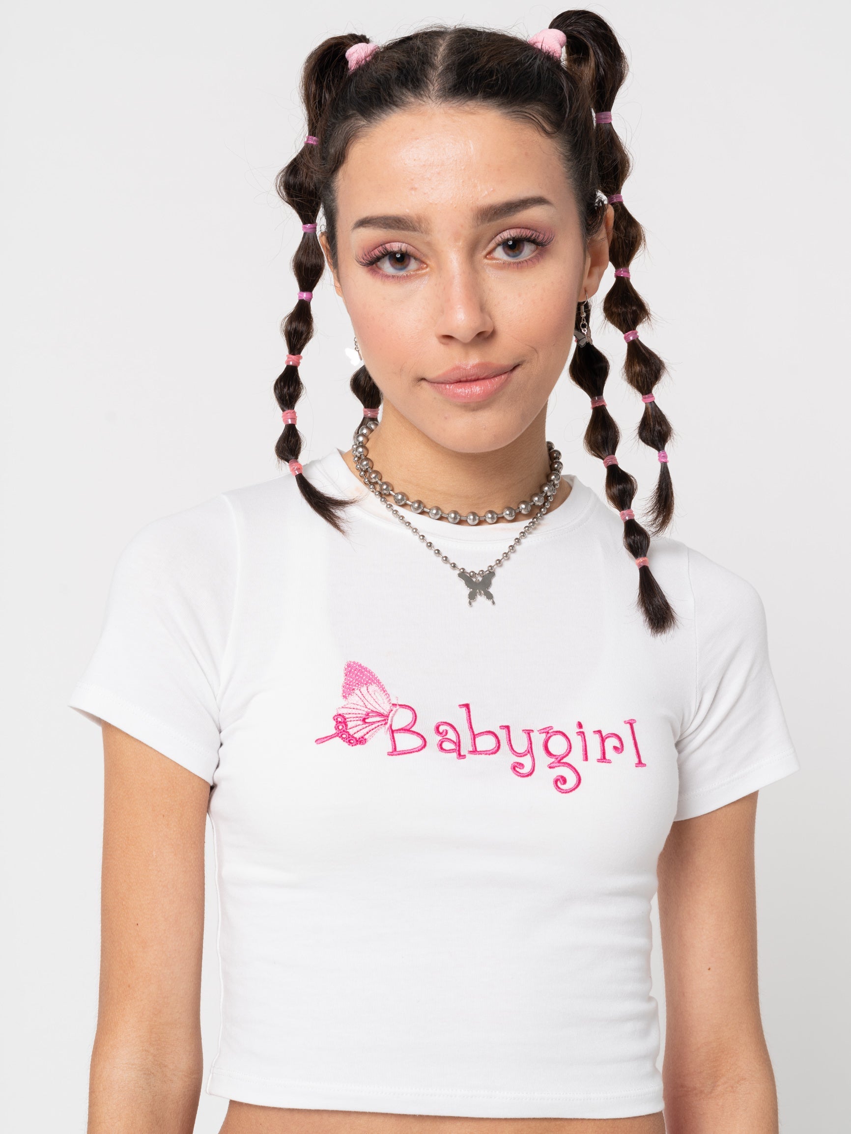 Babygirl Butterfly Crop Tee - Minga London