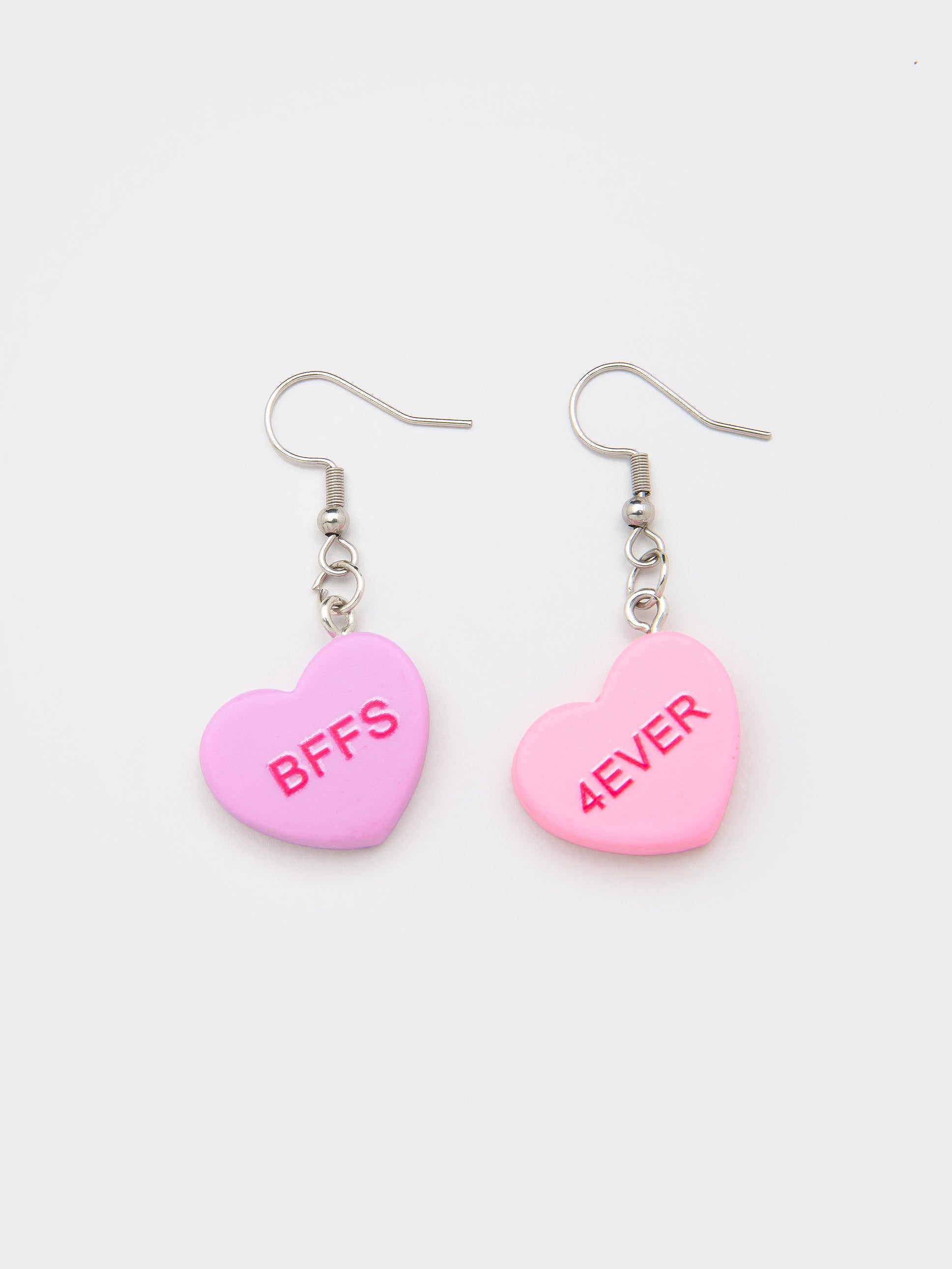 Bffs Forever Heart Drop Earrings - Minga London