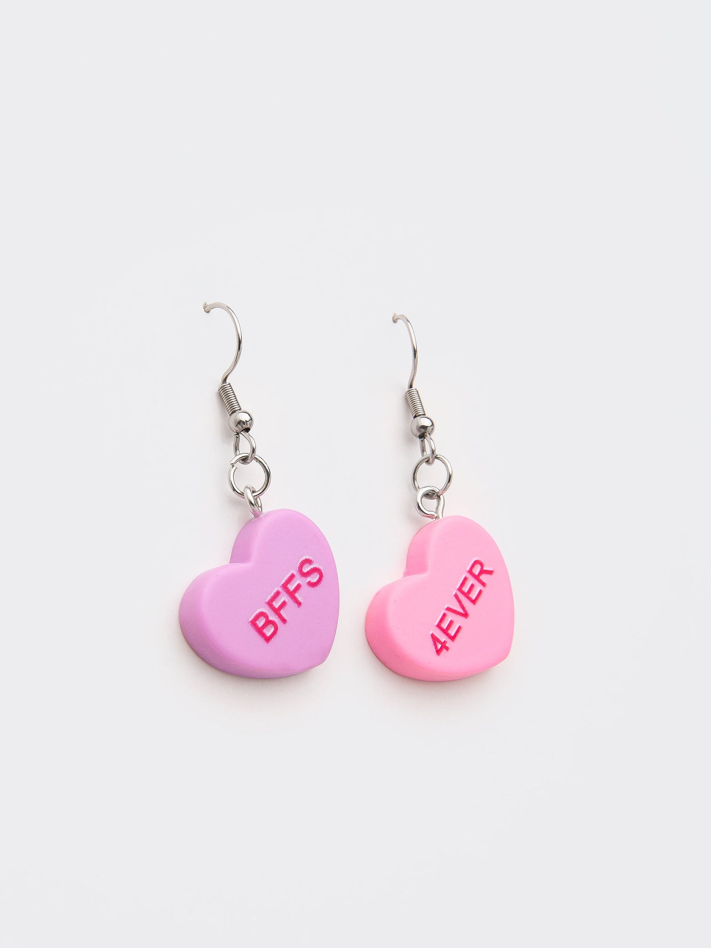 Bffs Forever Heart Drop Earrings - Minga London