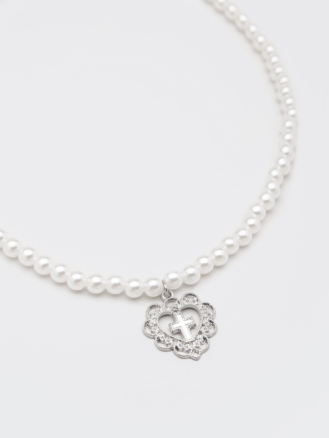 Bridget Heart Baroque Pearl Necklace - Minga London