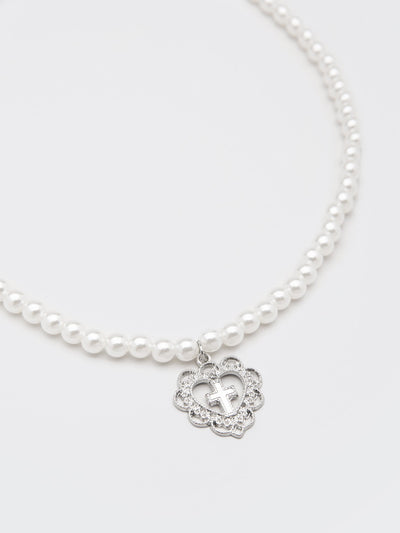 Bridget Heart Baroque Pearl Necklace - Minga London