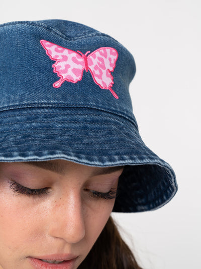 Butterfly Denim Bucket Hat - Minga London