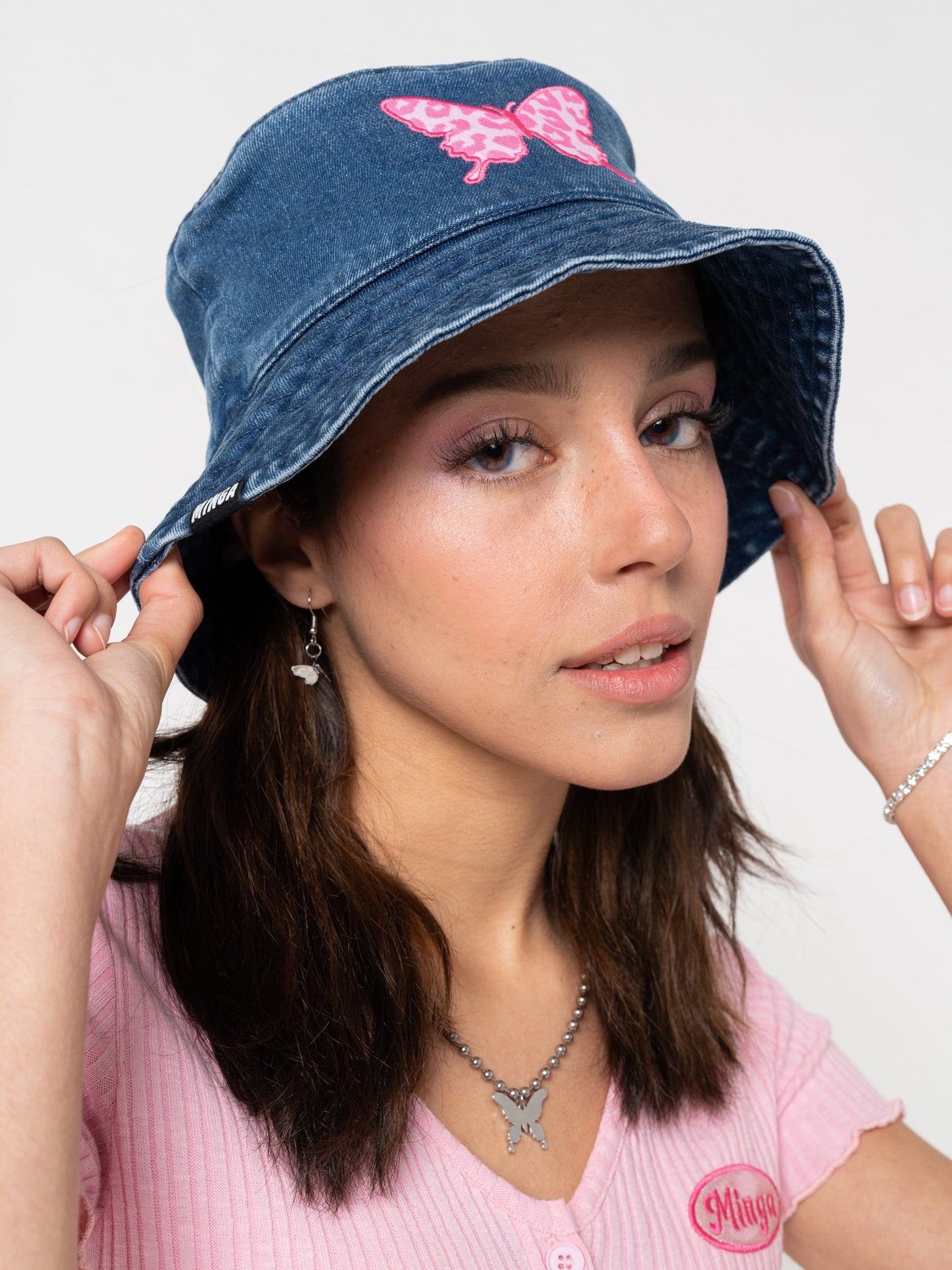 Butterfly Denim Bucket Hat - Minga London