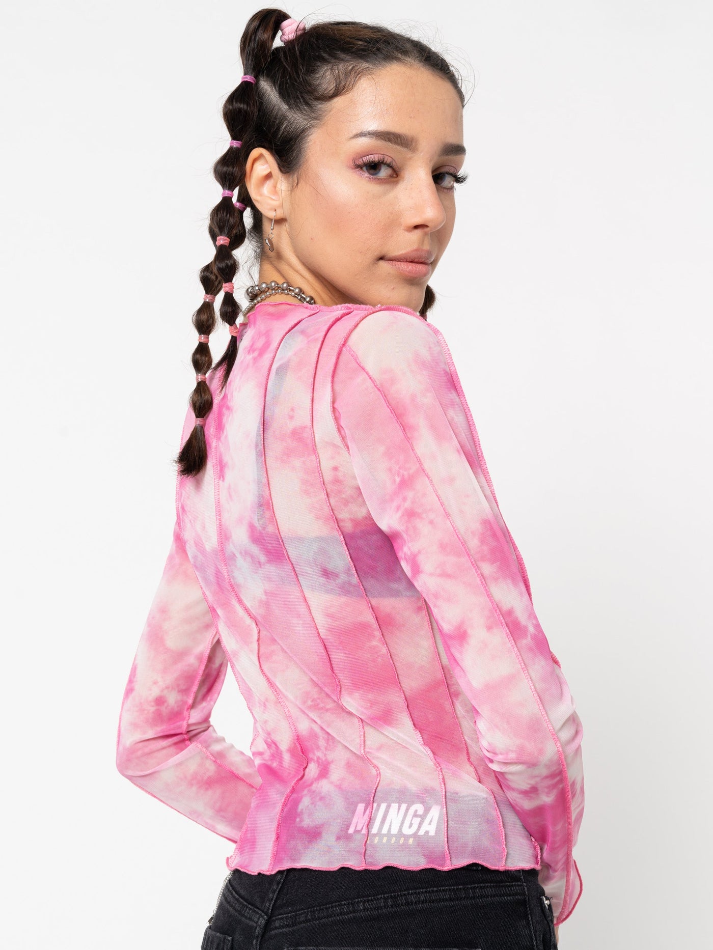 Butterfly Tie Dye Mesh Top - Minga London