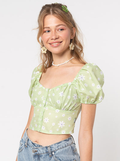 Eden Floral Milkmaid Top - Minga London