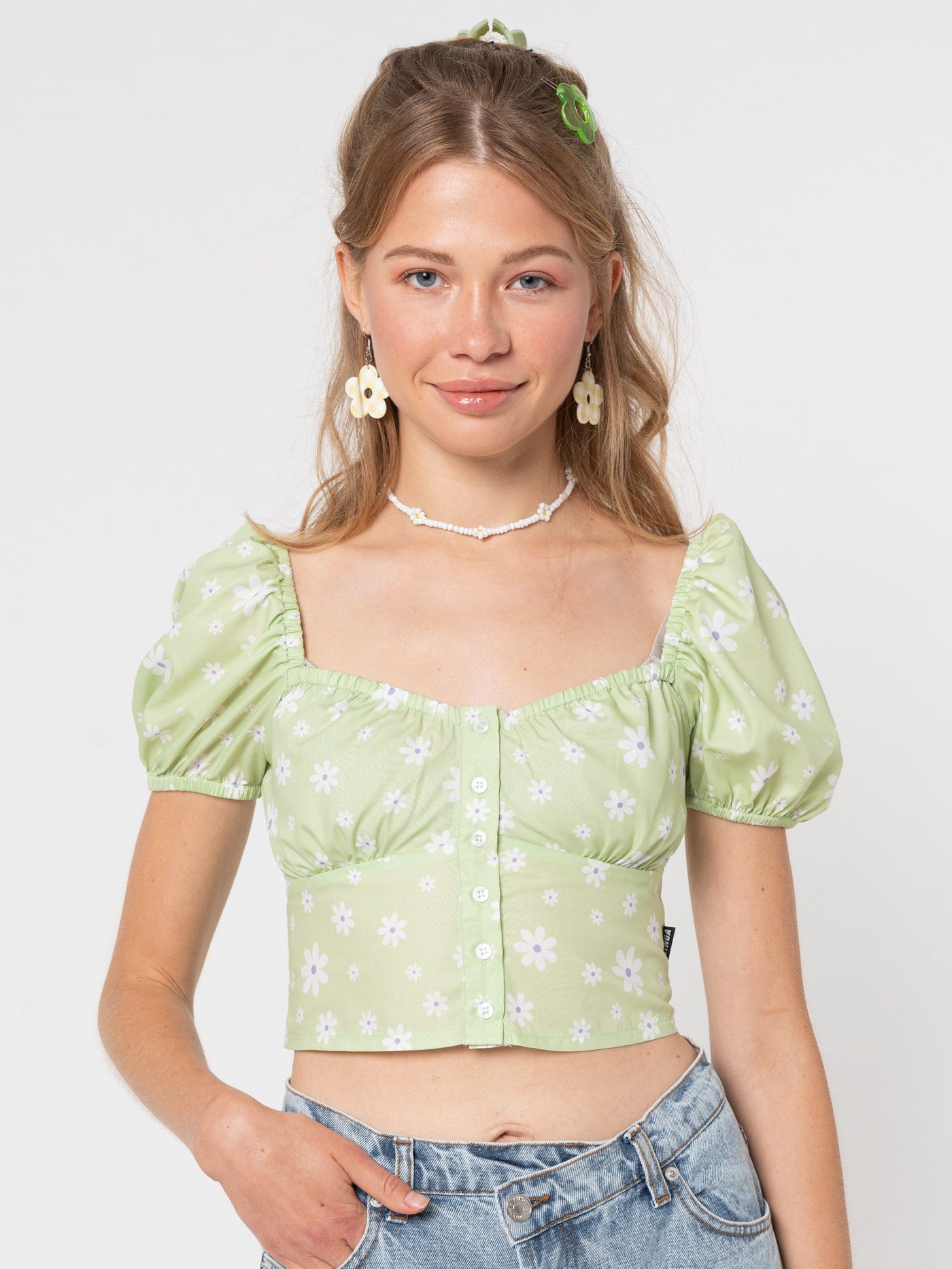 Eden Floral Milkmaid Top - Minga London