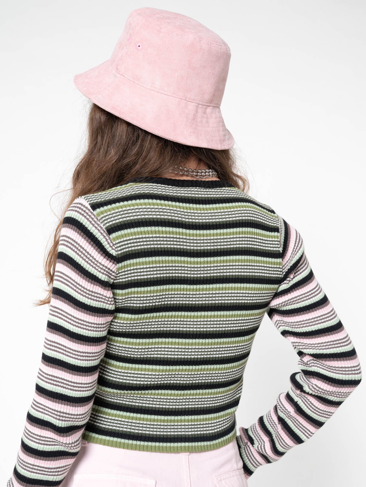 Fantasy Stripes Knit Ribbed Top - Minga London