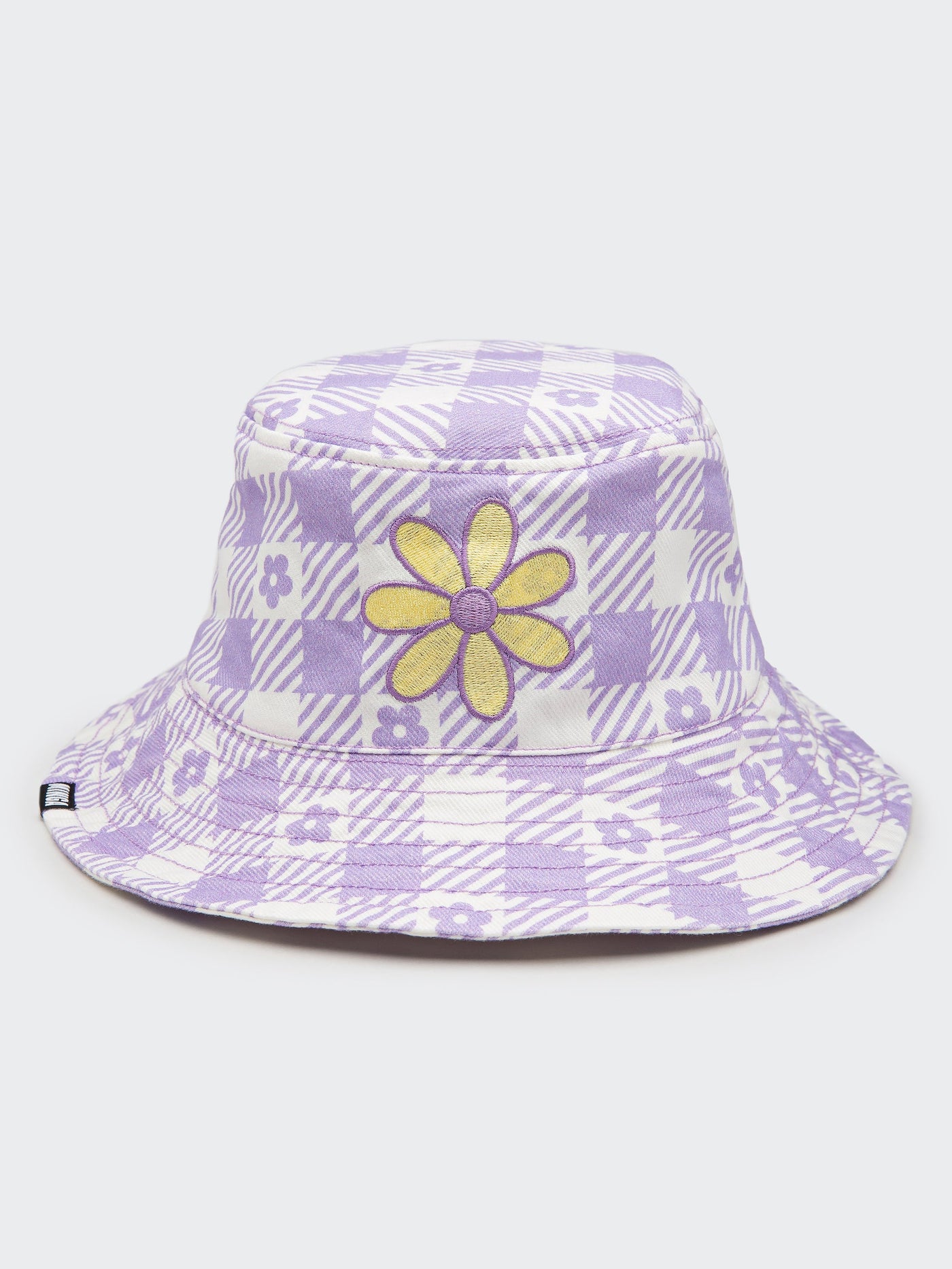 Floral Gingham Lilac Bucket Hat - Minga London