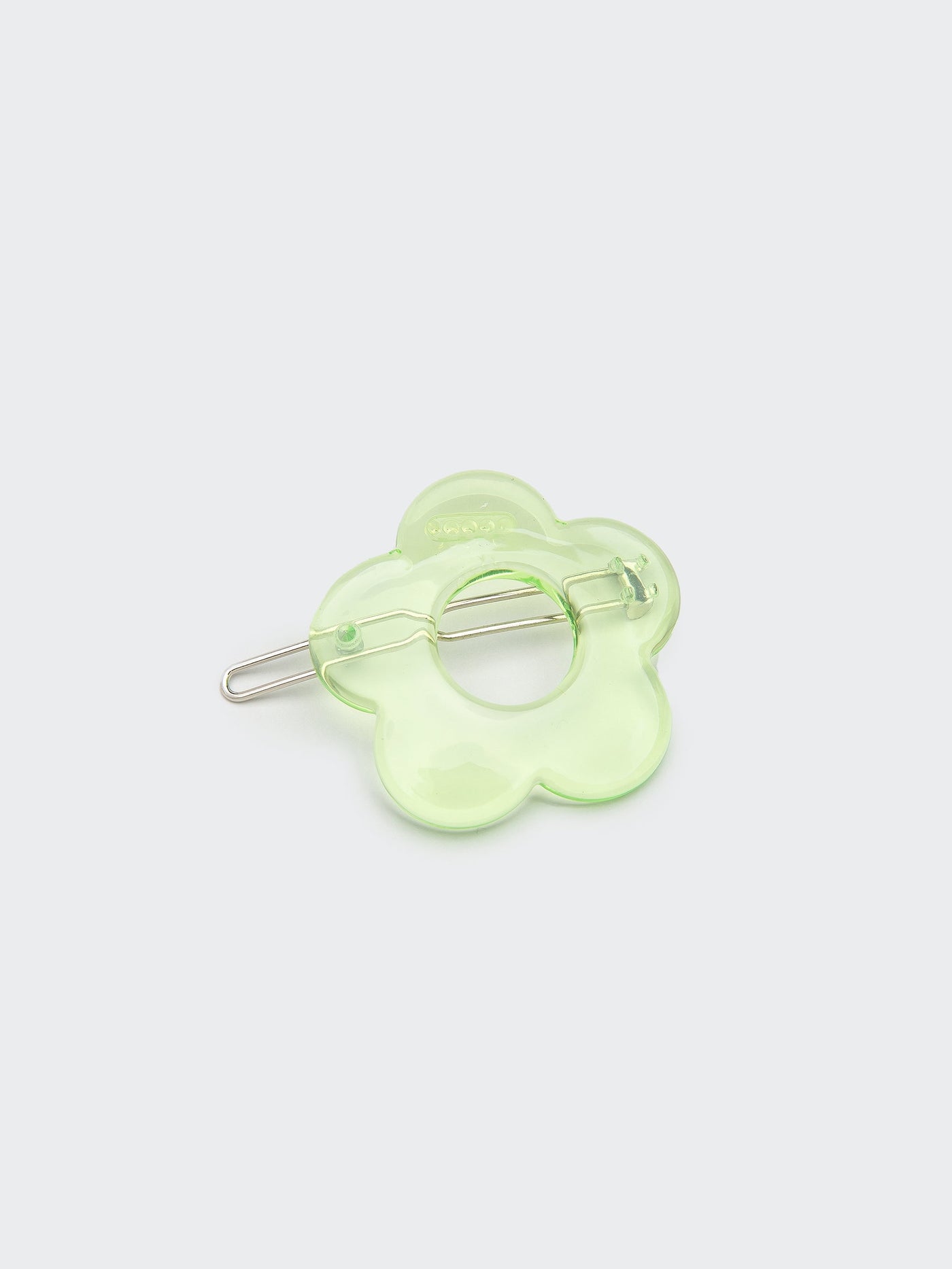 Flower Power Translucent Green Hair Clip - Minga London