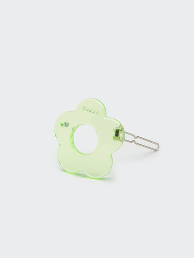 Flower Power Translucent Green Hair Clip - Minga London