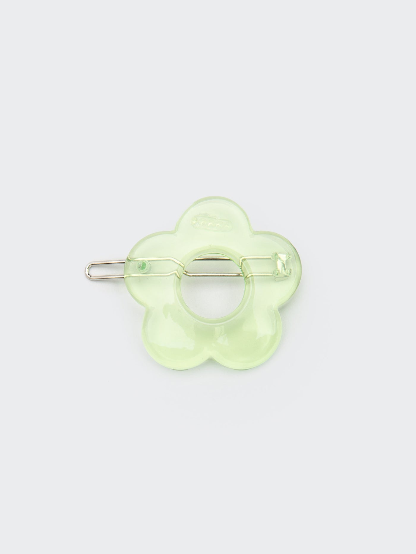 Flower Power Translucent Green Hair Clip - Minga London