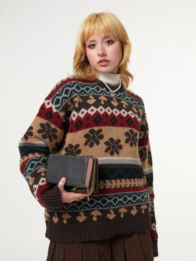 Granny Jacquard Knit Jumper - Minga London