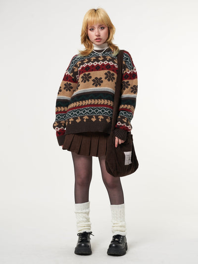 Granny Jacquard Knit Jumper - Minga London