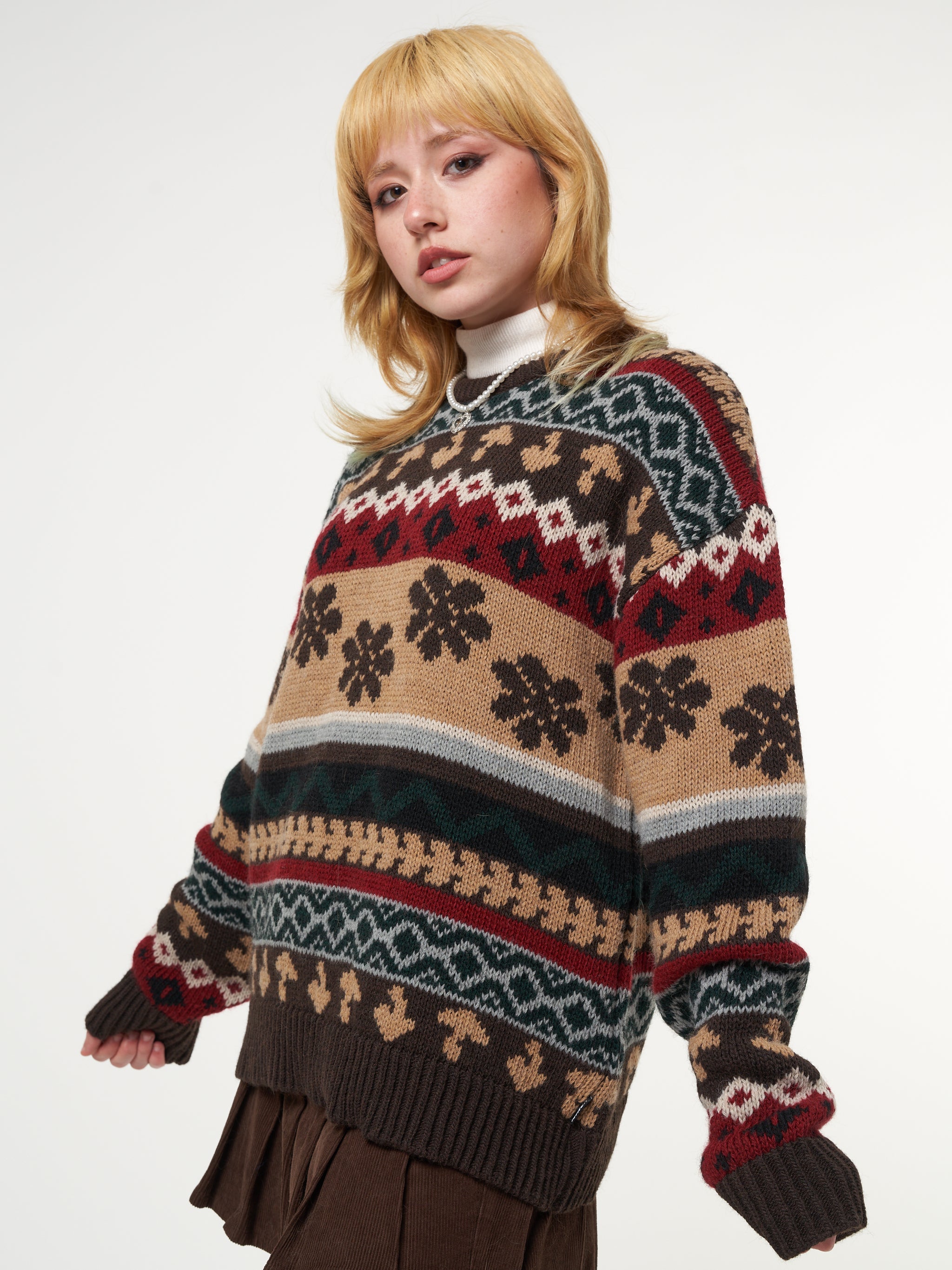 Granny Jacquard Knit Jumper - Minga London