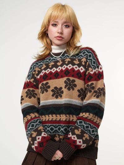 Granny Jacquard Knit Jumper - Minga London