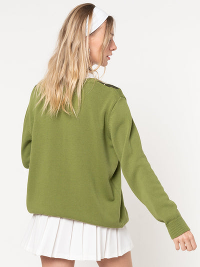 Green Shades Argyle Knitted Jumper - Minga London