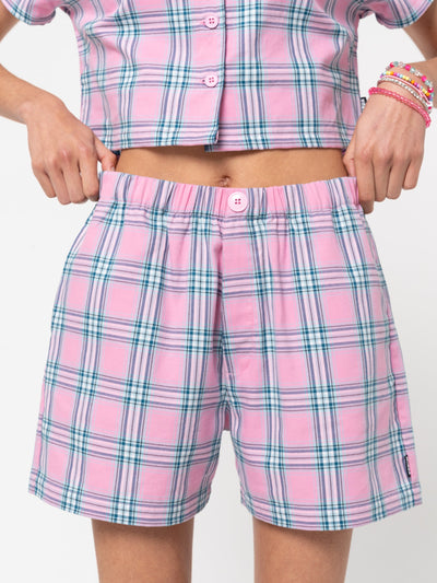 Hannah Boxer Plaid Shorts - Minga London