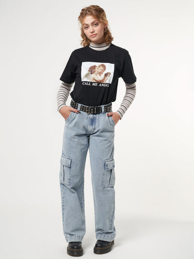 Acid Blue Cargo Jeans - Minga London