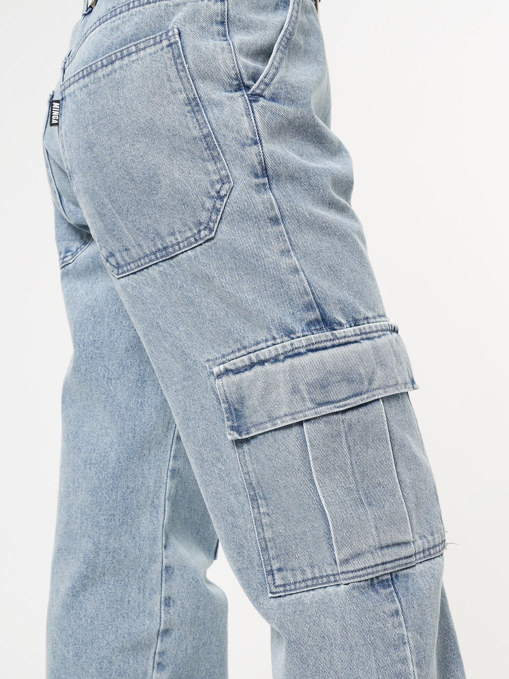Acid Blue Cargo Jeans - Minga London