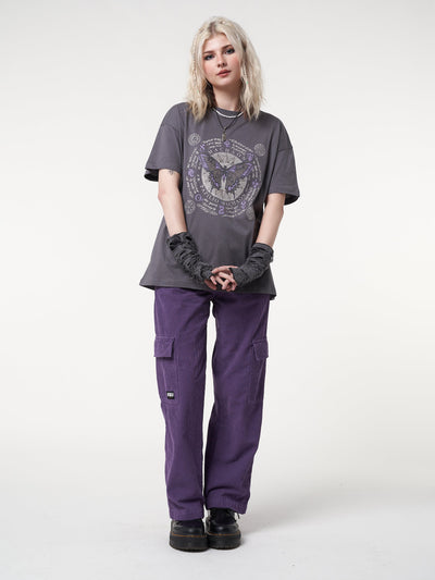 Purple Haze Corduroy Cargo Pants - Minga London