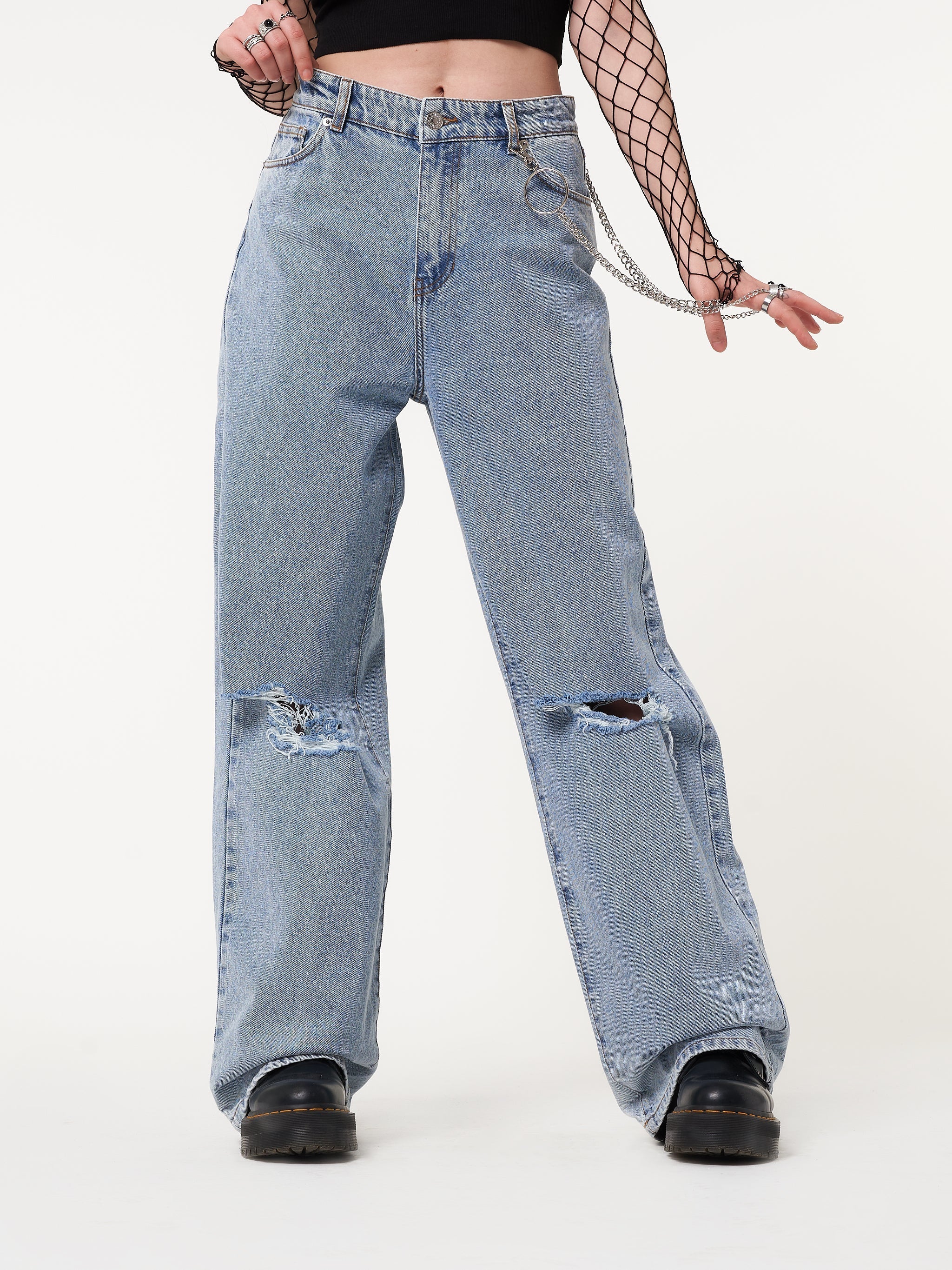 Angel Girl Wide Leg Jeans - Minga London