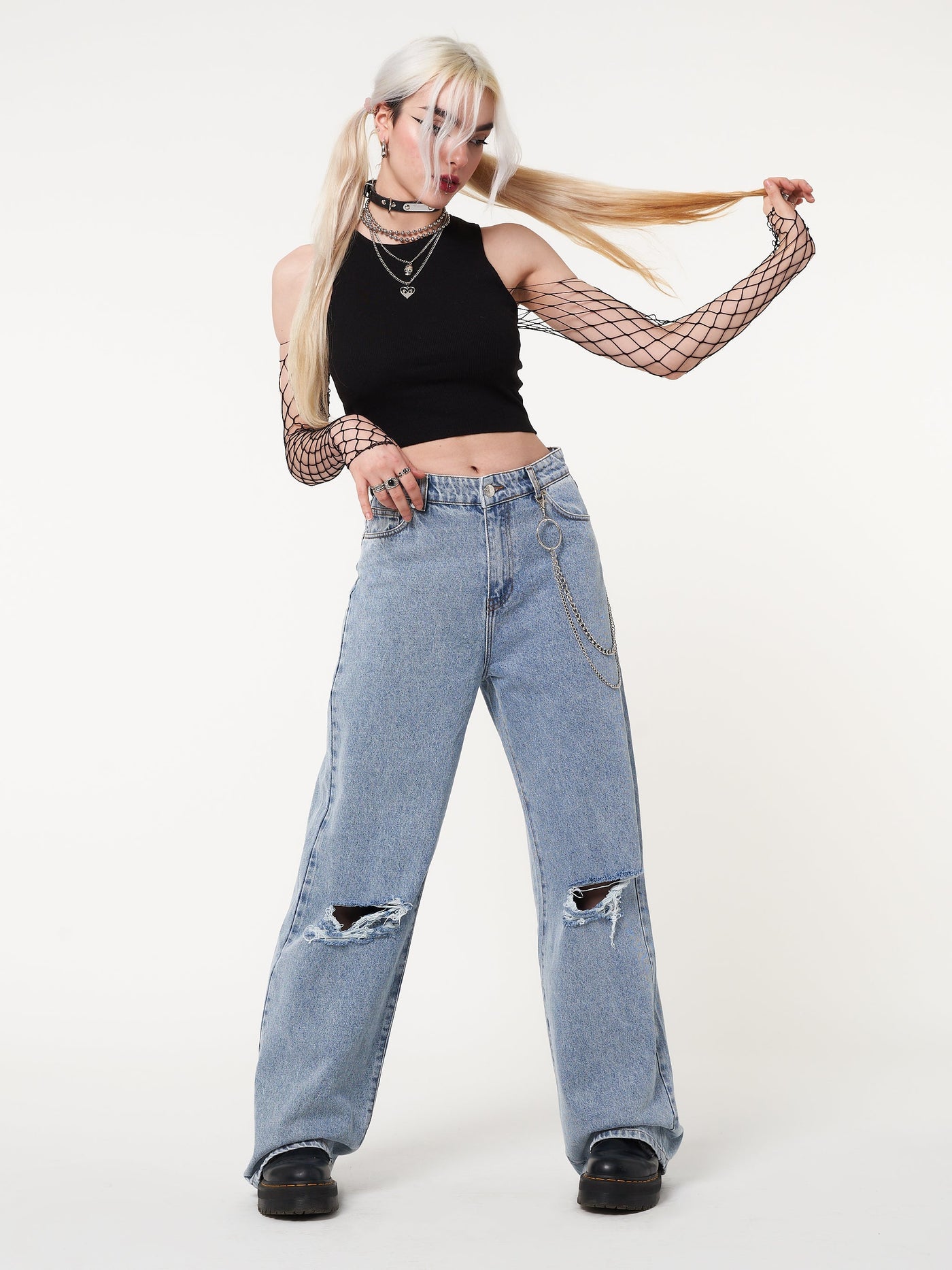 Angel Girl Wide Leg Jeans - Minga London