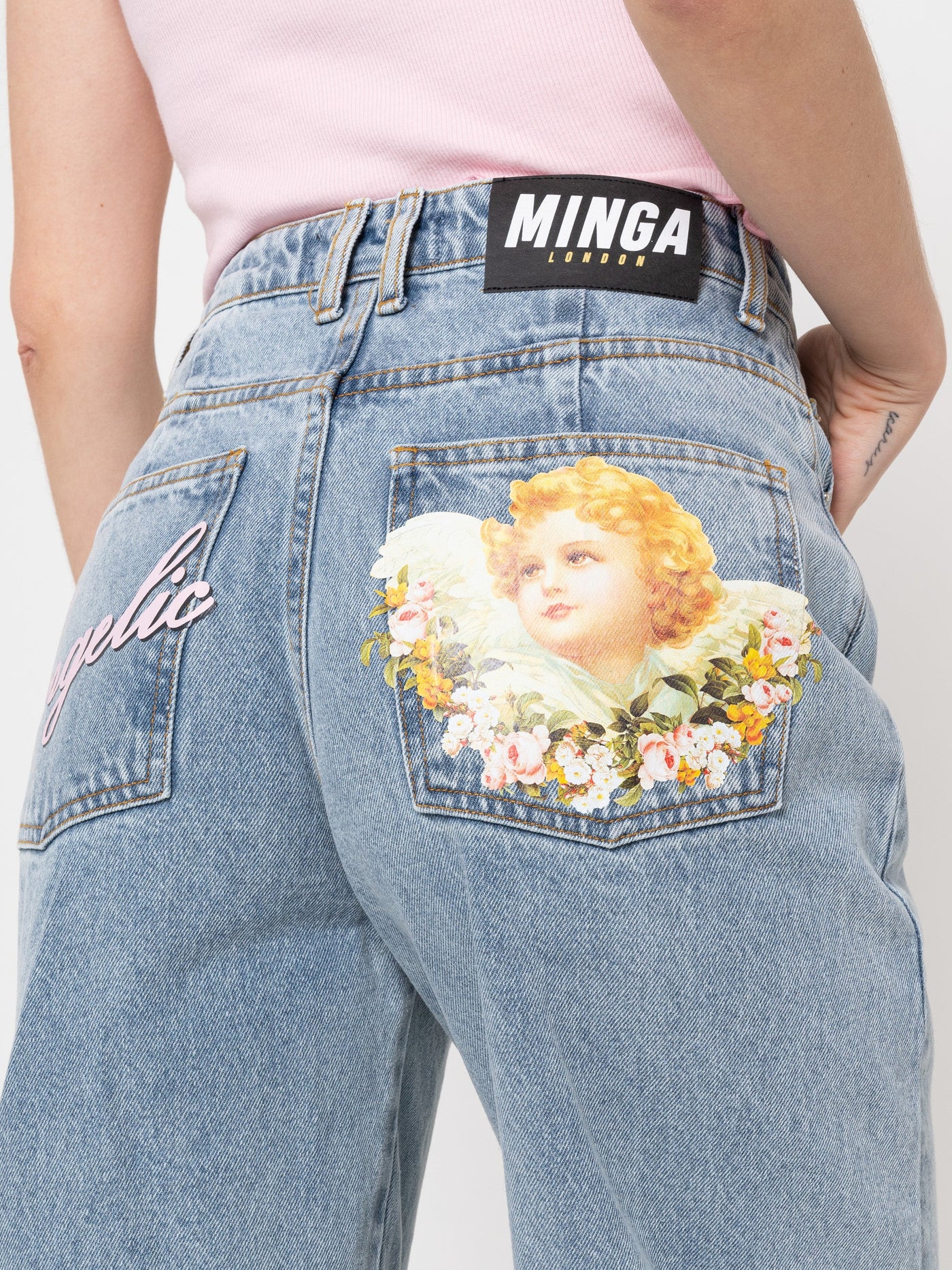 Angelic Dad Jeans in Light Blue - Minga London