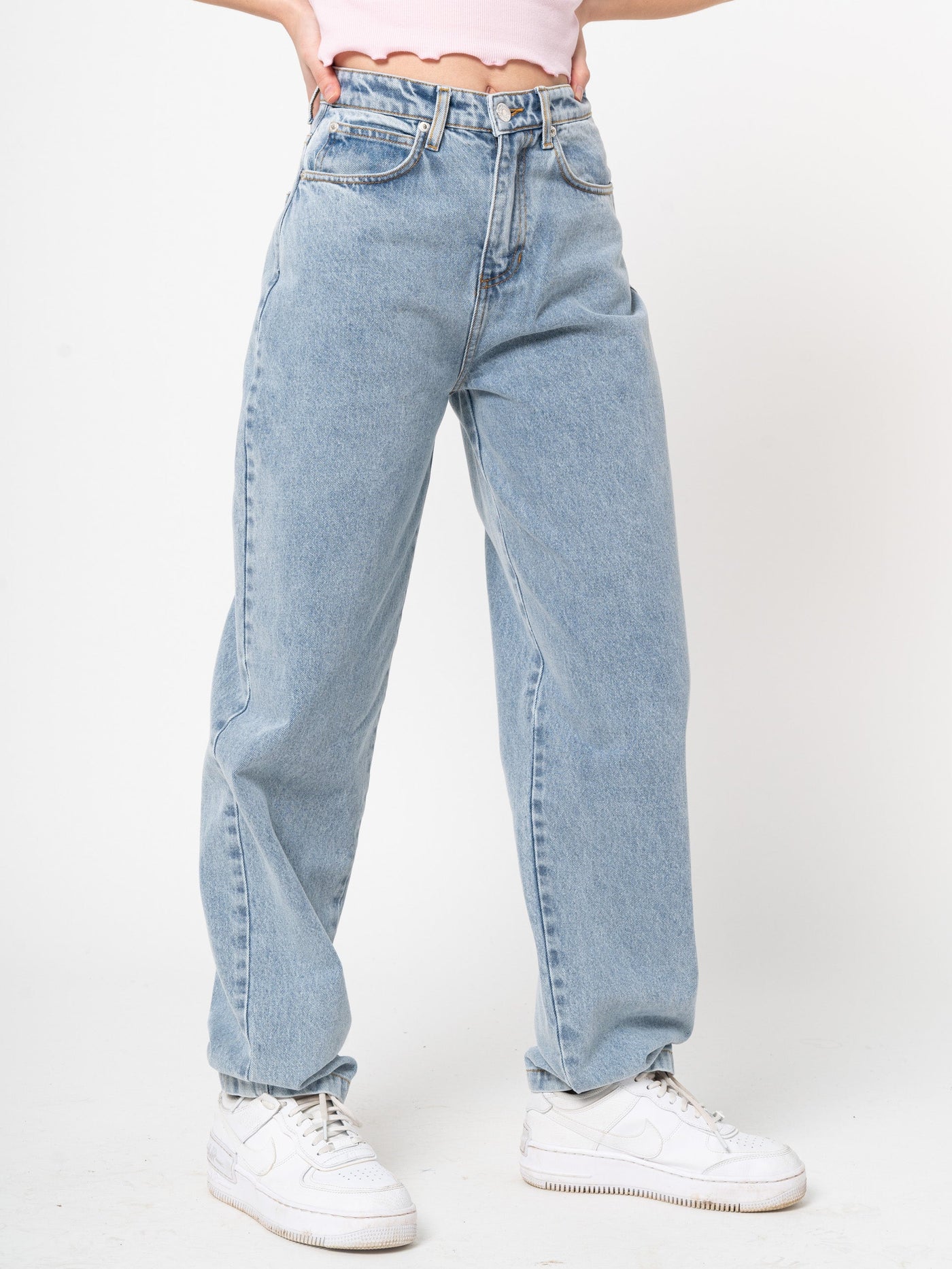 Angelic Dad Jeans in Light Blue - Minga London