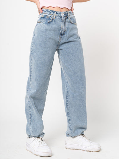 Angelic Dad Jeans in Light Blue - Minga London