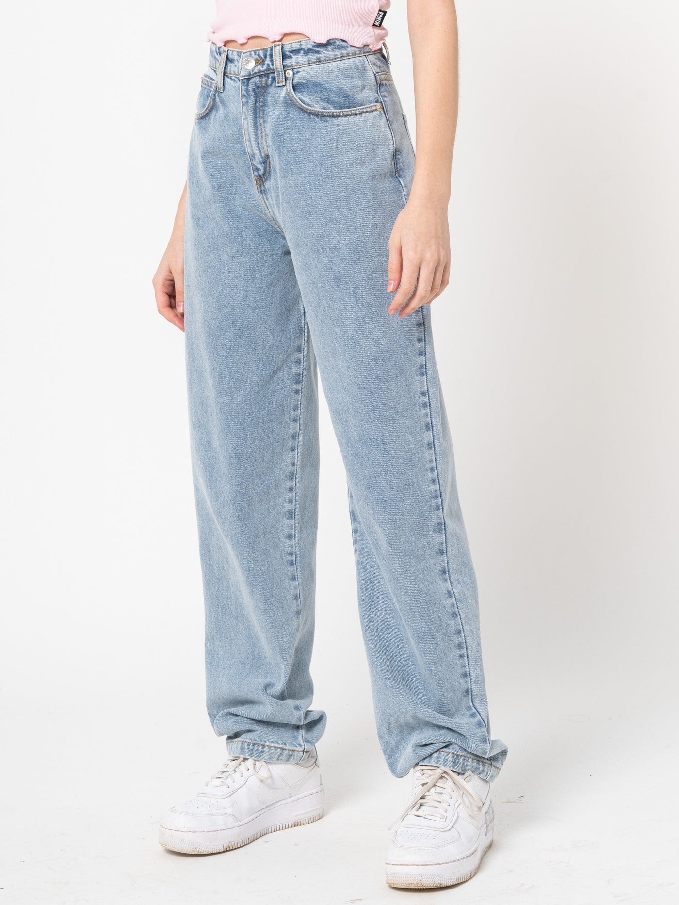 Angelic Dad Jeans in Light Blue - Minga London