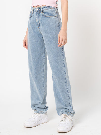 Angelic Dad Jeans in Light Blue - Minga London