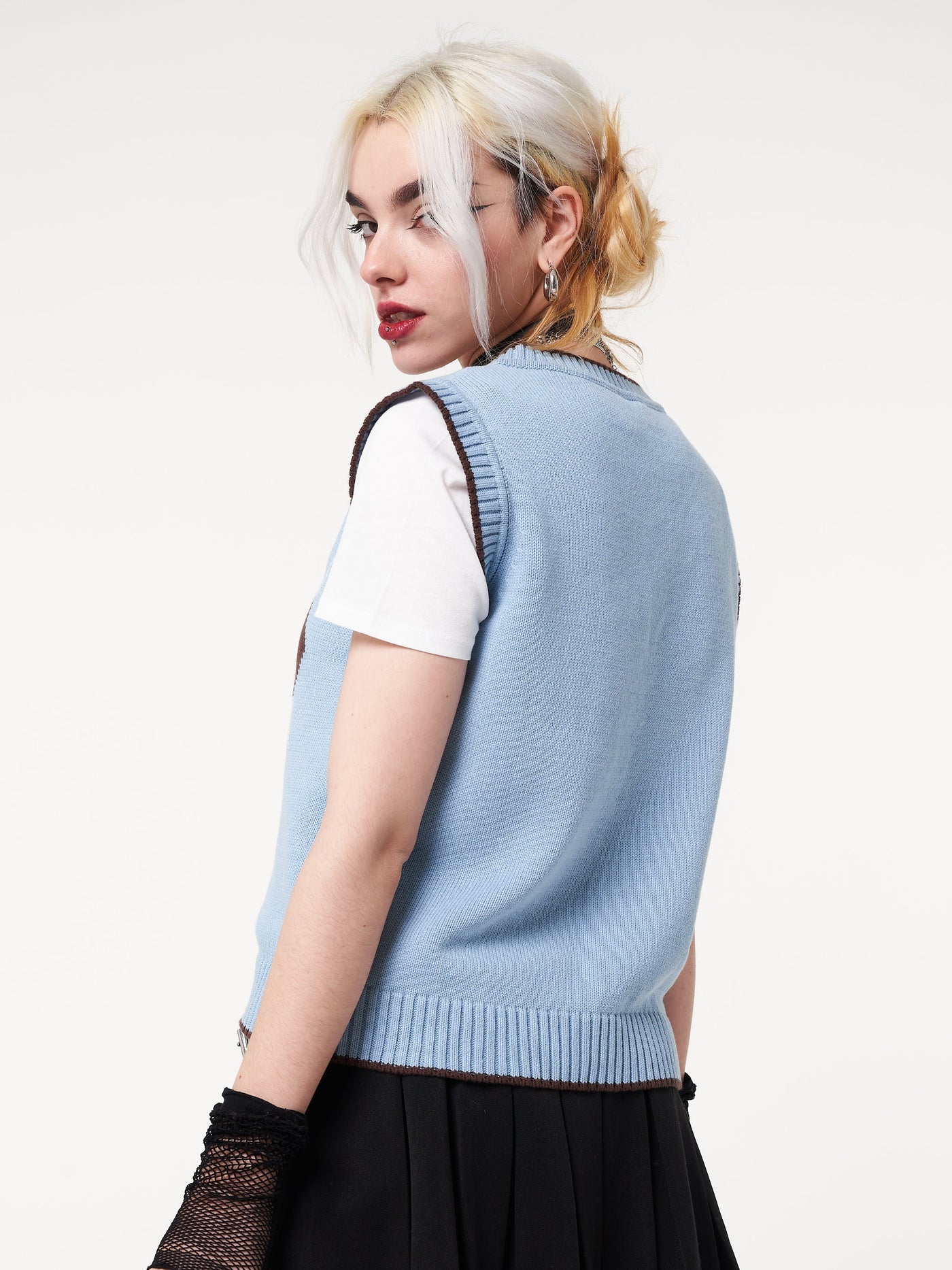 Argyle Knitted Sweater Vest - Minga London