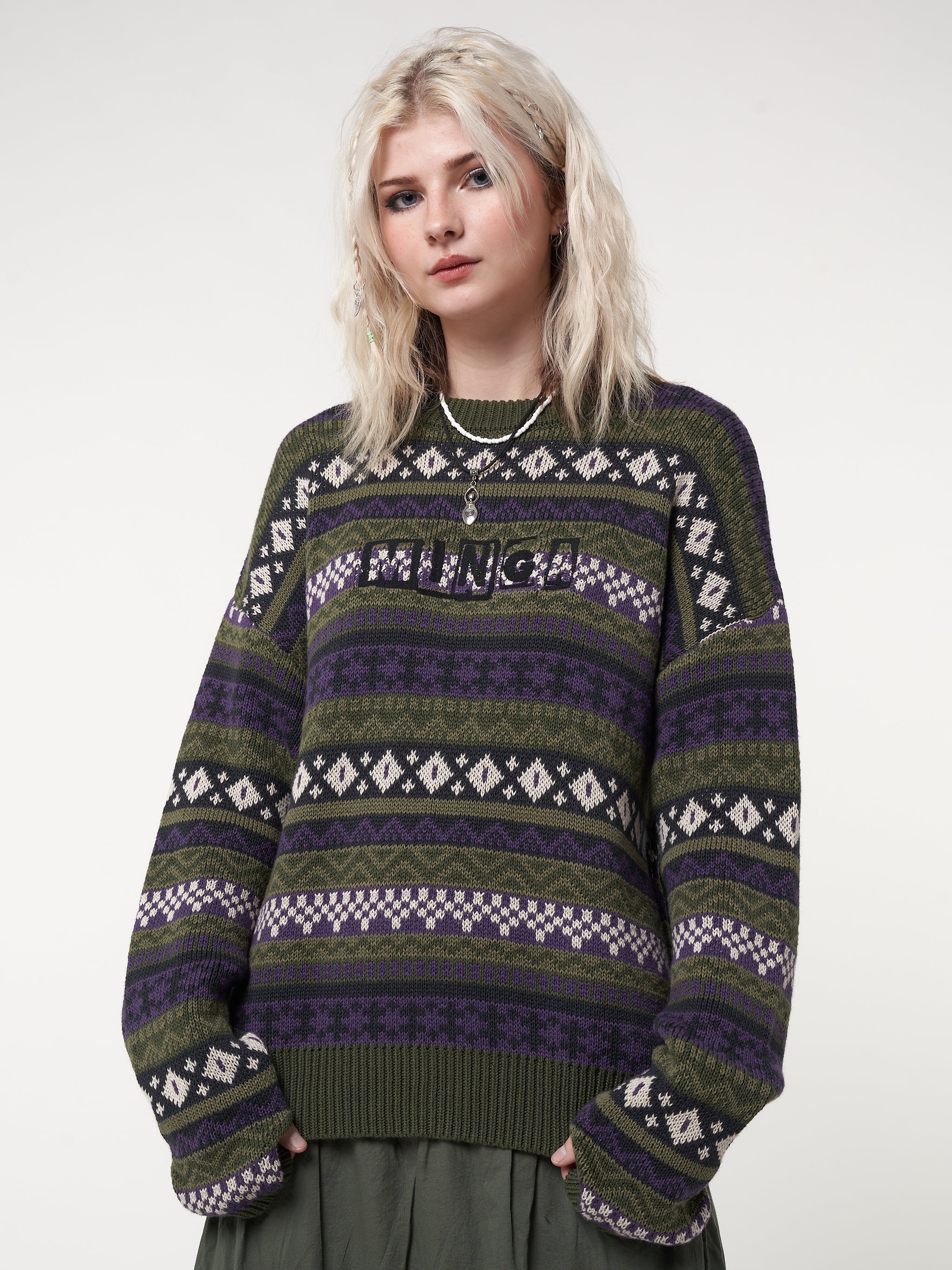 Aspen Jacquard Knit Jumper - Minga London