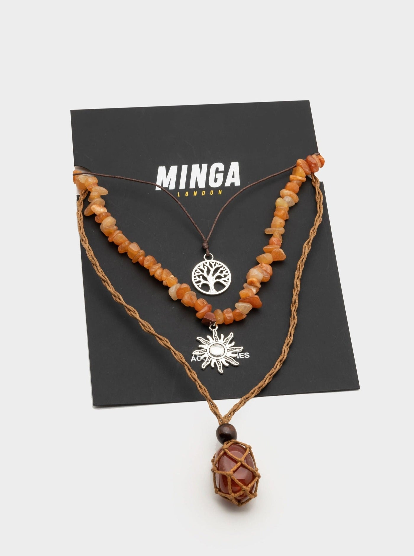 Bohemian Fairy Gemstone Necklace Set - Minga London