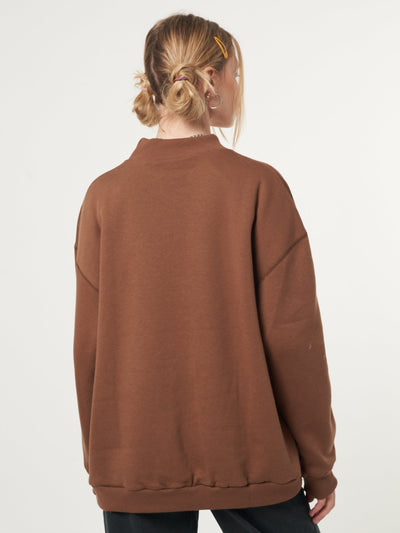 Bonjour L' Automne Oversized High Neck Sweater - Minga London