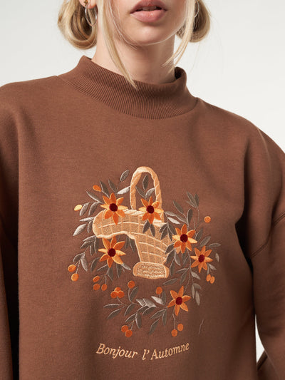 Bonjour L' Automne Oversized High Neck Sweater - Minga London