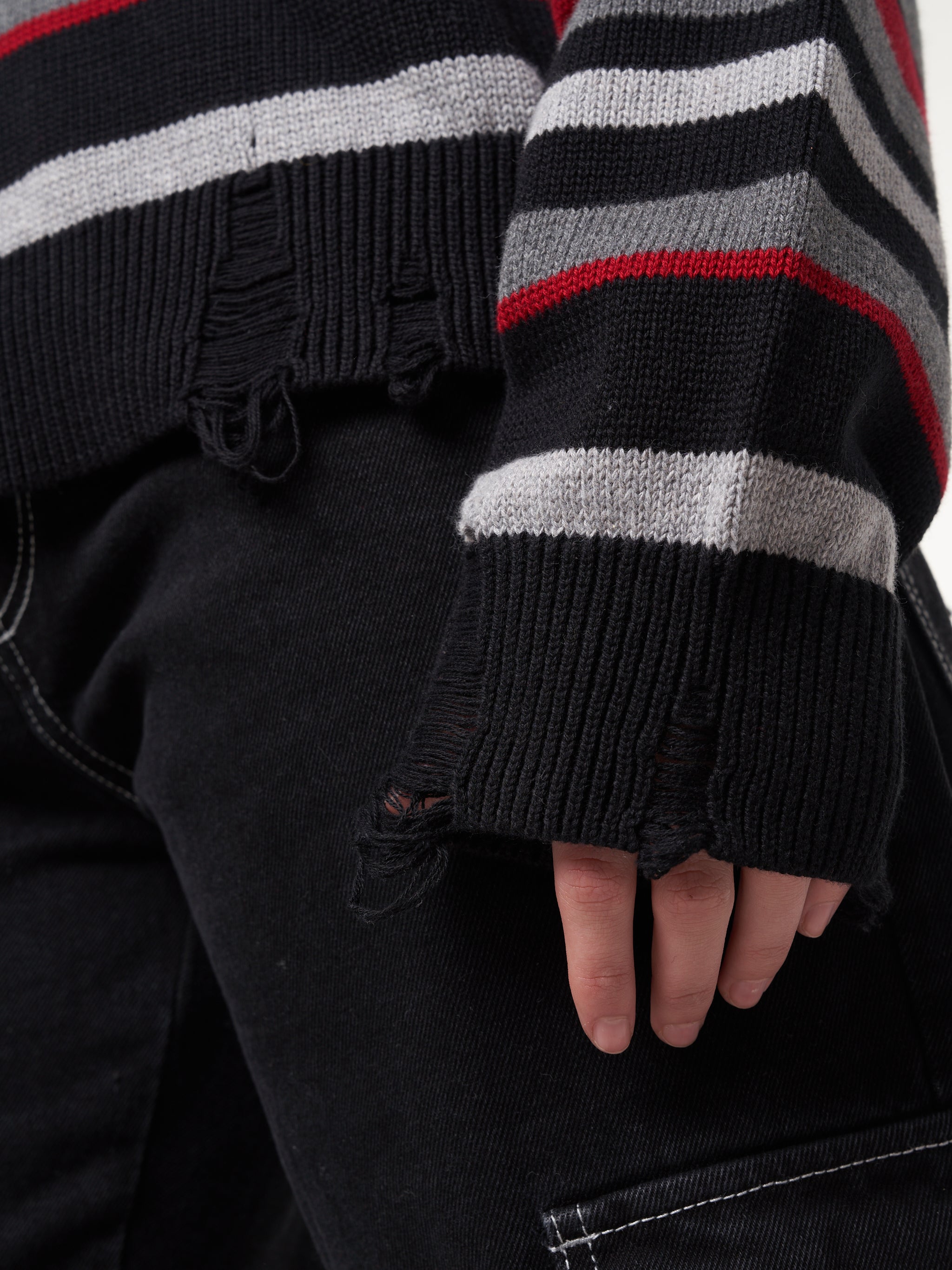 Boredom Striped Knit Jumper - Minga London