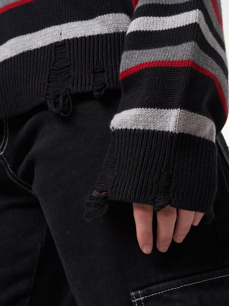 Boredom Striped Knit Jumper - Minga London